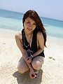 Double Fucking With Teen Mayuka Akimoto At The Beach Photo 3