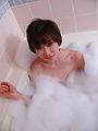 Akina Hara gives an asian blow job while bathing Photo 1