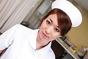 Super hot Asian blowjob by nurse Risa Misaki Photo 1