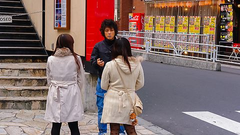 素人巨乳ギャル～車内で口内射精