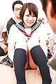 Hot Japanese gangbang sex for busty Mihane Yuuki Photo 1