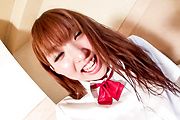Horny School Teen Sakura Anna drips cum in POV Photo 1